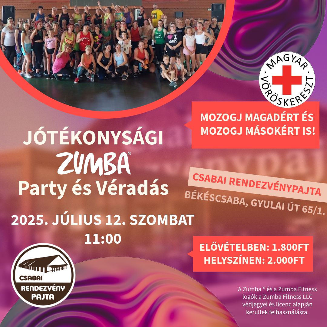 Jótékonysági Zumba® Party és Véradás